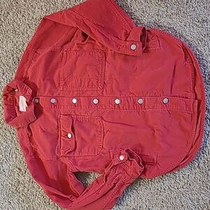 Universal Thread Red Corduroy Button-Up Jacket Shirt Sizs XSmall